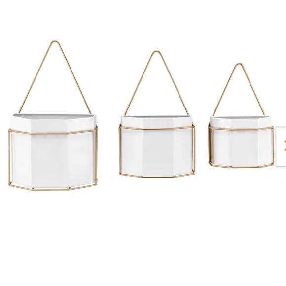 Myla Other - 3-Piece Metal Wall Planter Set